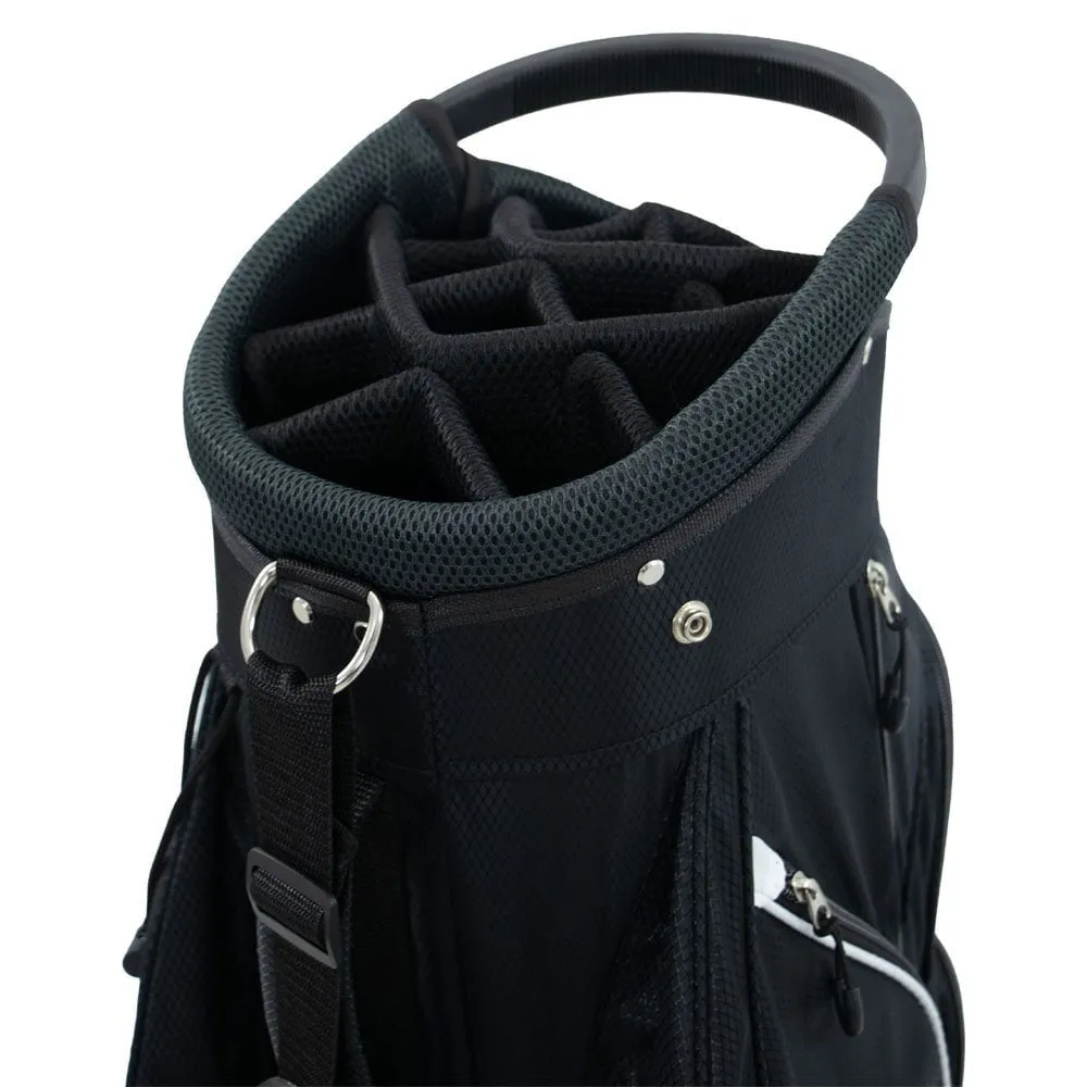 Ben Sayers DLX Cart Bag - Black/White, Golf travel essentials