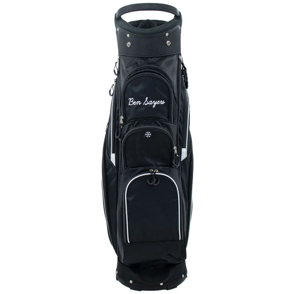 Ben Sayers DLX Cart Bag - Black/White, Golf cart accessories