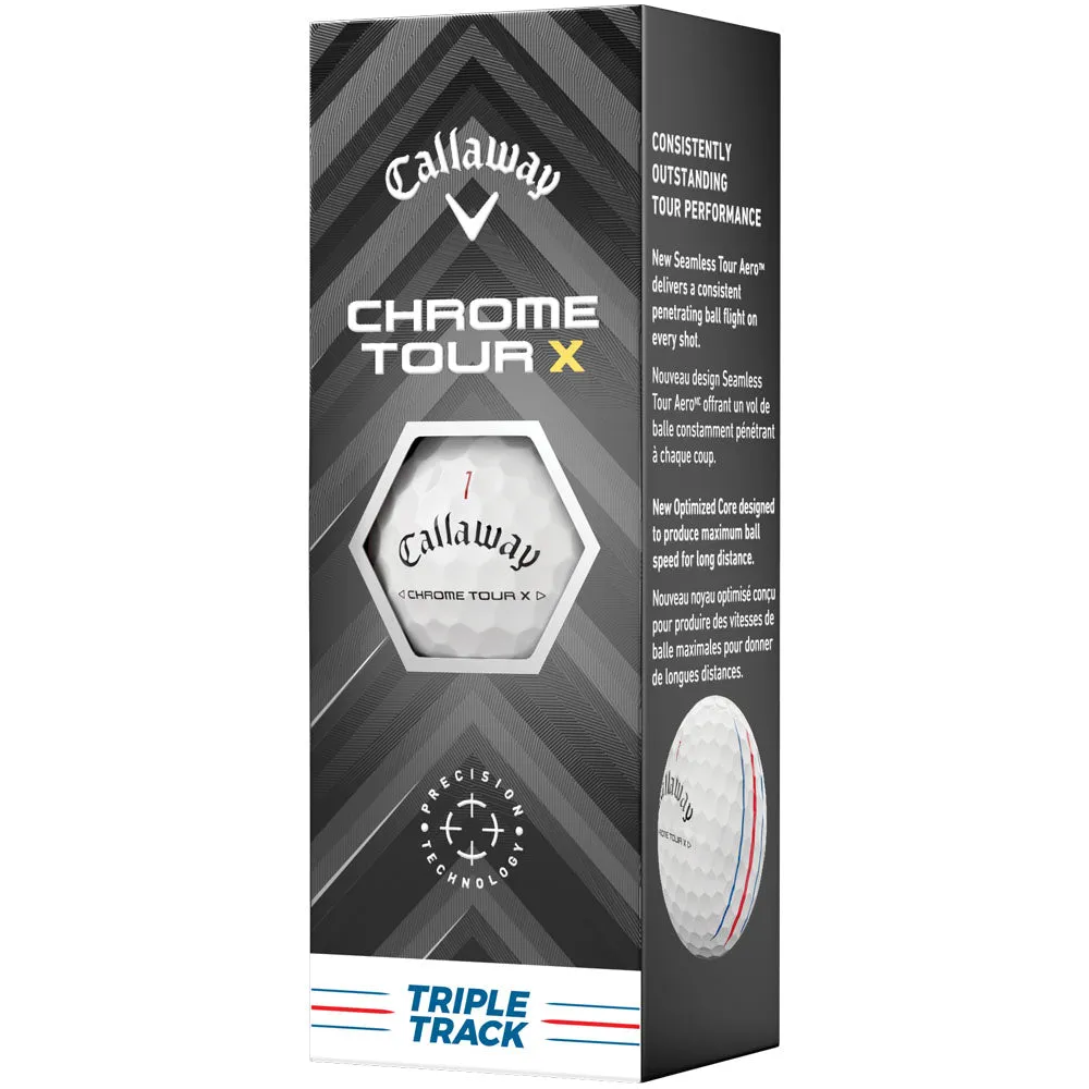 Callaway Chrome Tour X Triple Track Golf Balls - White - 12 Pack, Golf ball beer cooler, Personalized golf balls