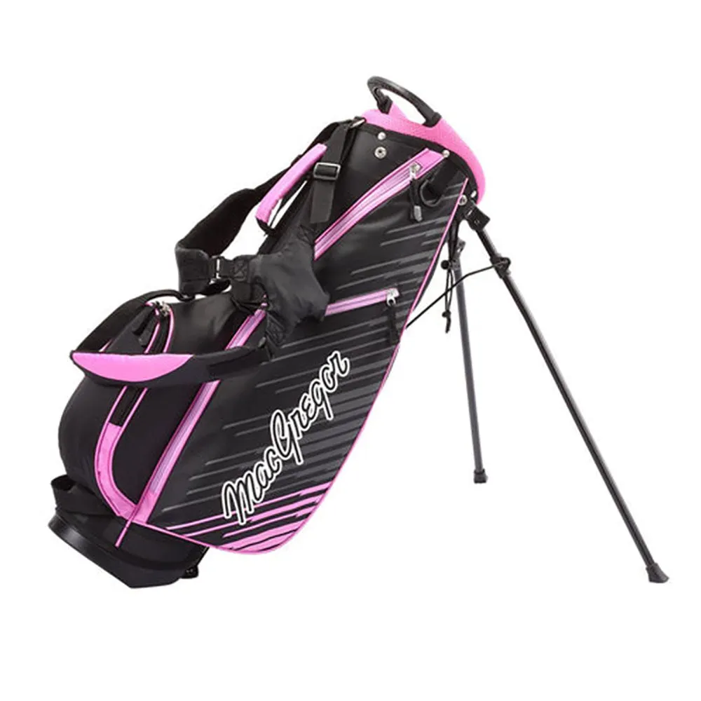 MacGregor V-MAX Junior 7-Piece Stand Bag Package Set - Pink (Ages 9-12), TaylorMade Stealth driver