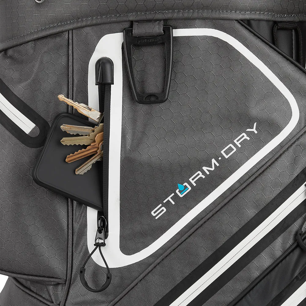 TaylorMade StormDry Cart Bag - Black/Grey/White, Golf stand bag