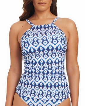 Beyond Control Swimwear Fine Ikat High Neck Tankini