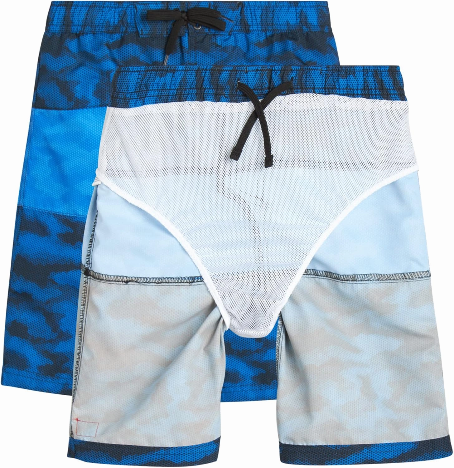 Big Chill Boys Rash Guard Set - 4 Piece UPF50  Sun Protection Quick Dry Short Sleeve Swim Shirt & Swim Trunks Set (Size 4-14)