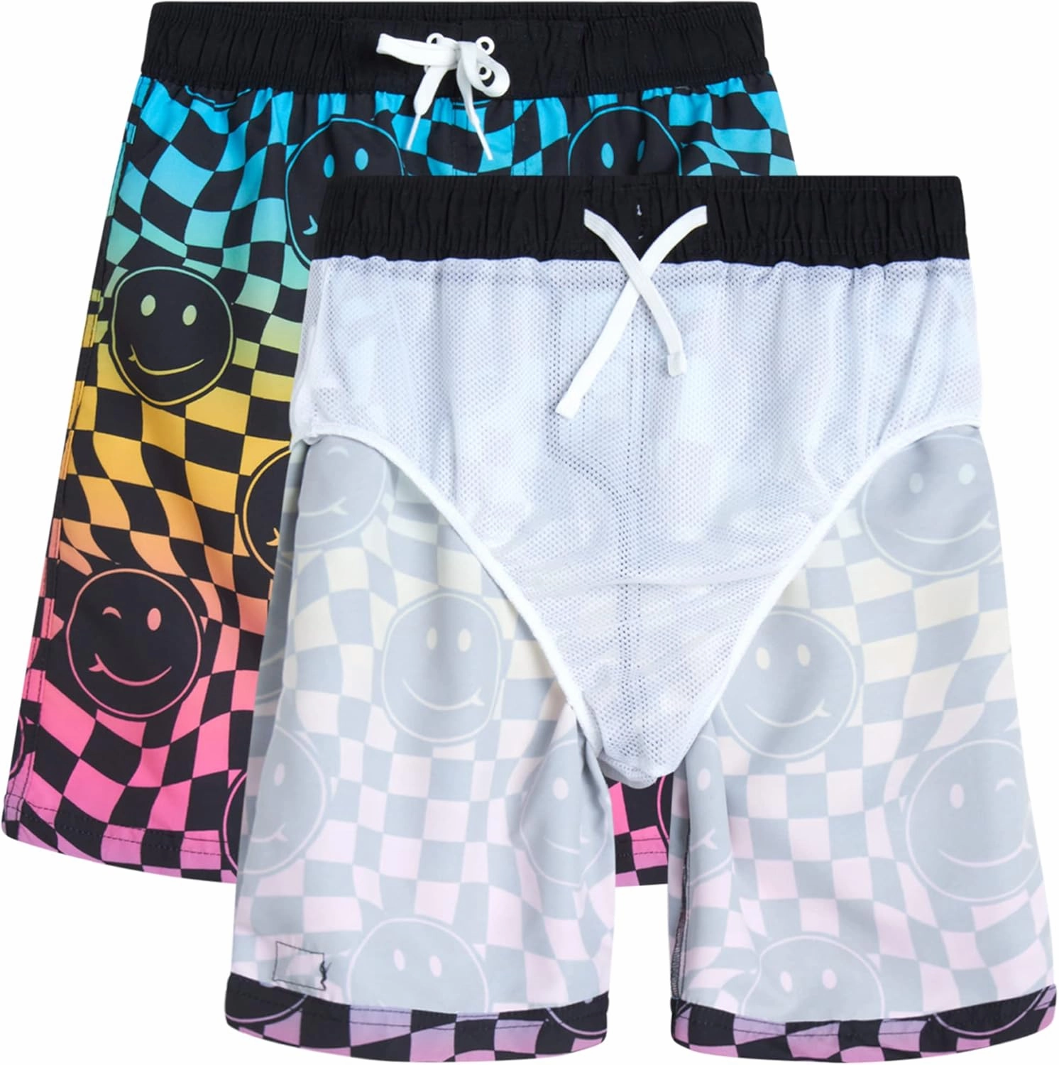 Big Chill Boys Rash Guard Set - 4 Piece UPF 50  Quick Dry Long Sleeve Swim Shirts and Trunks Set for Boys (Sizes: 4-14)