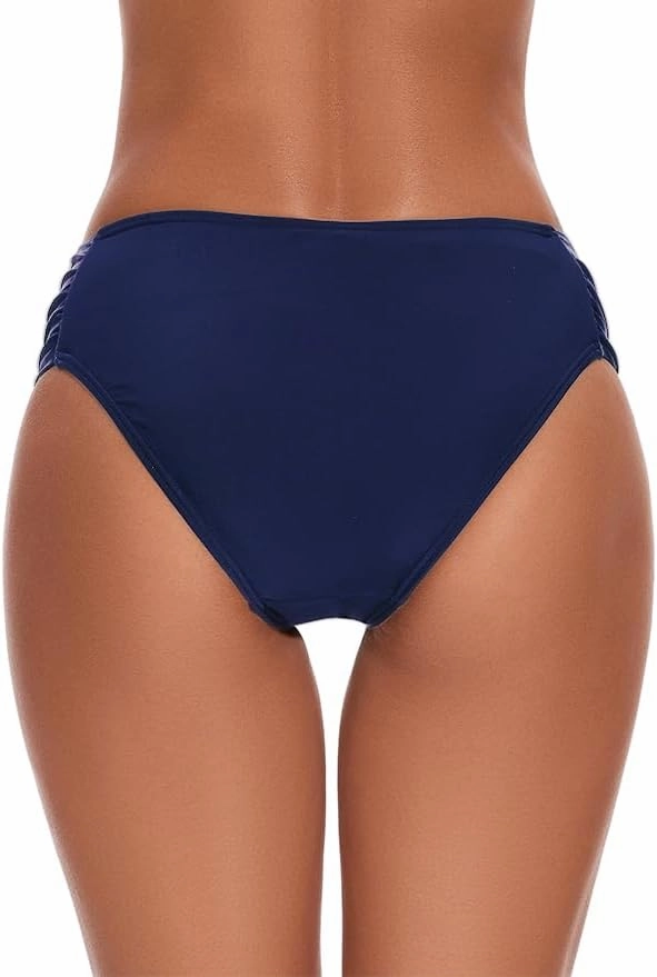 Bikini Bottoms for Women, Black Bathing Suit Bottoms,Low Waisted Full Coverage Swimsuit Bottoms