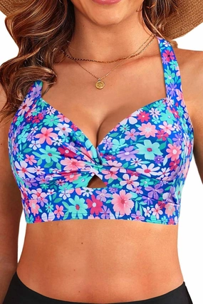 Bikini Tops for Women - Large Bust Swimsuit Top Only Knot Twist Full Coverage Bathing Suit 2025