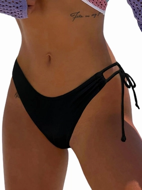 BIKINX Women's Bikini Bottom Side Tie Cheeky Bathing Suit High Cut Swimsuit