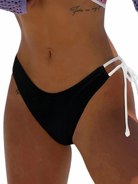 BIKINX Women's Bikini Bottom Side Tie Cheeky Bathing Suit High Cut Swimsuit