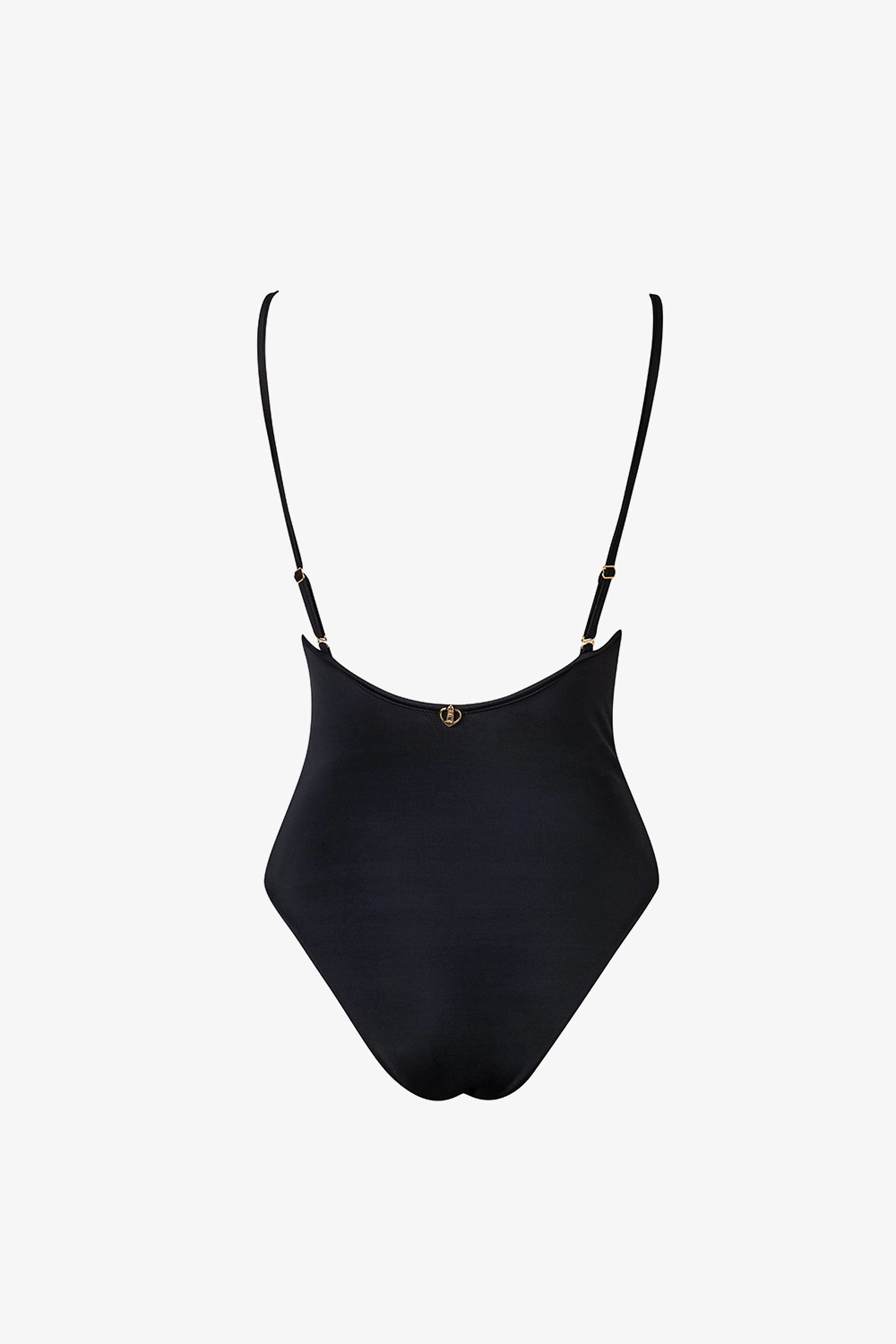 Black And White Flower One-Piece