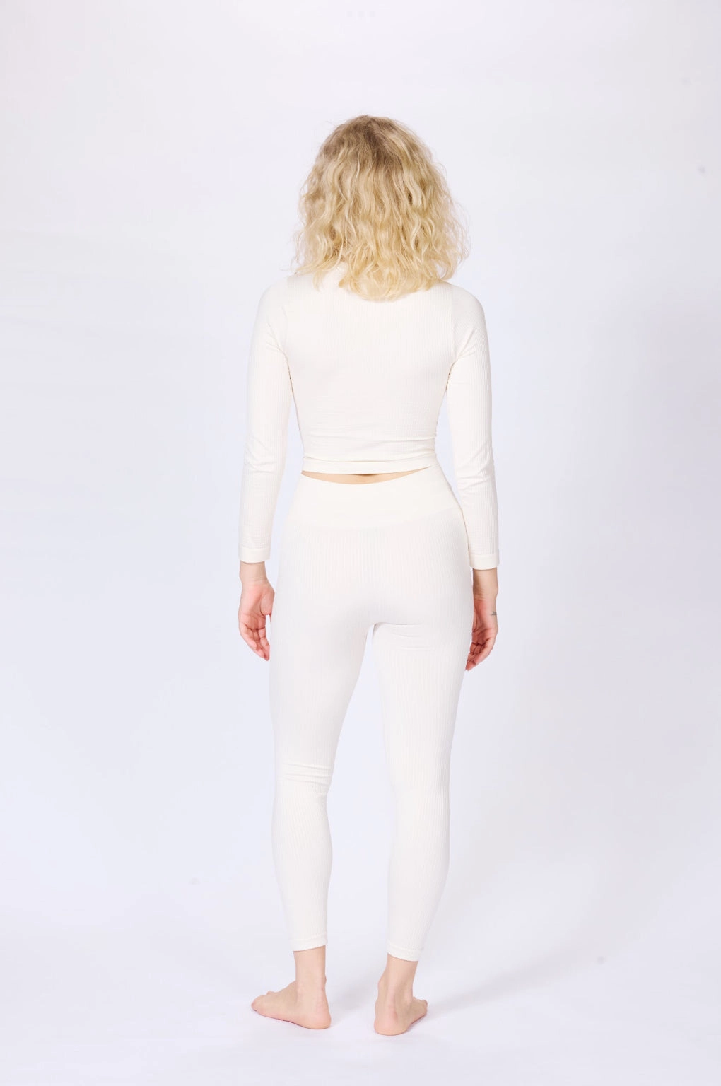 BLITHE Wide Ribbed Leggings | Cream
