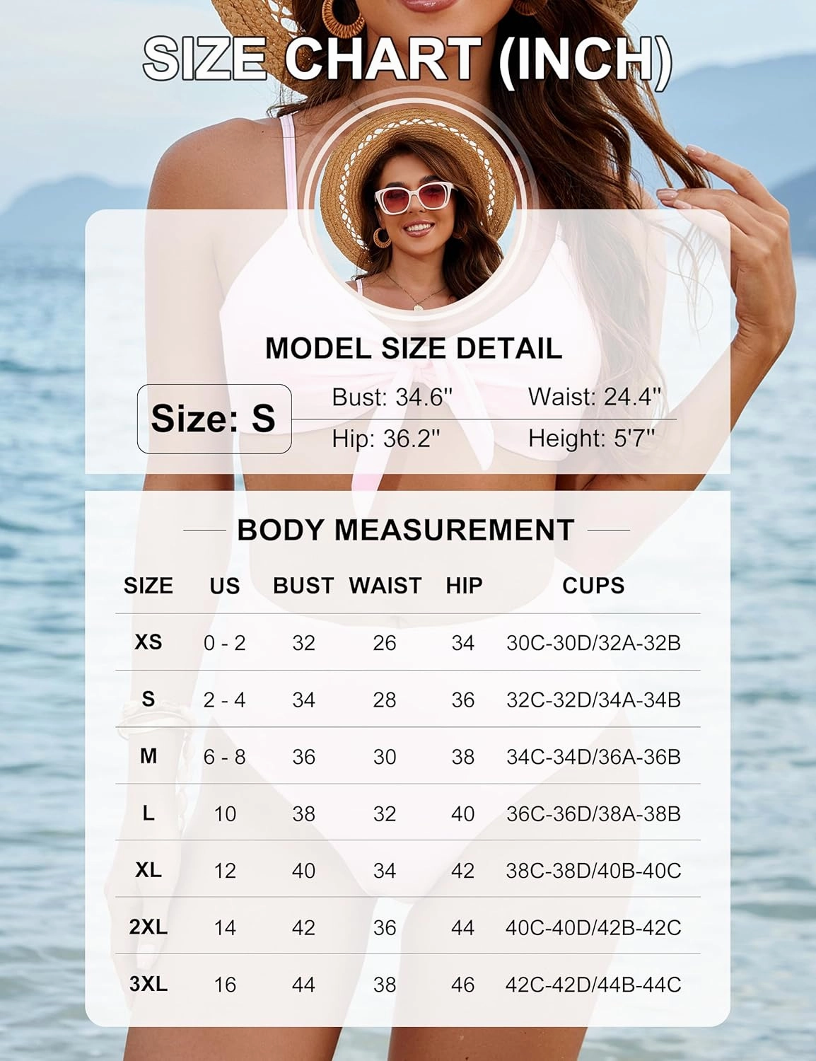 Blooming Jelly Womens High Waisted Bikini Set Tie Knot High Rise Two Piece Swimsuits Bathing Suits