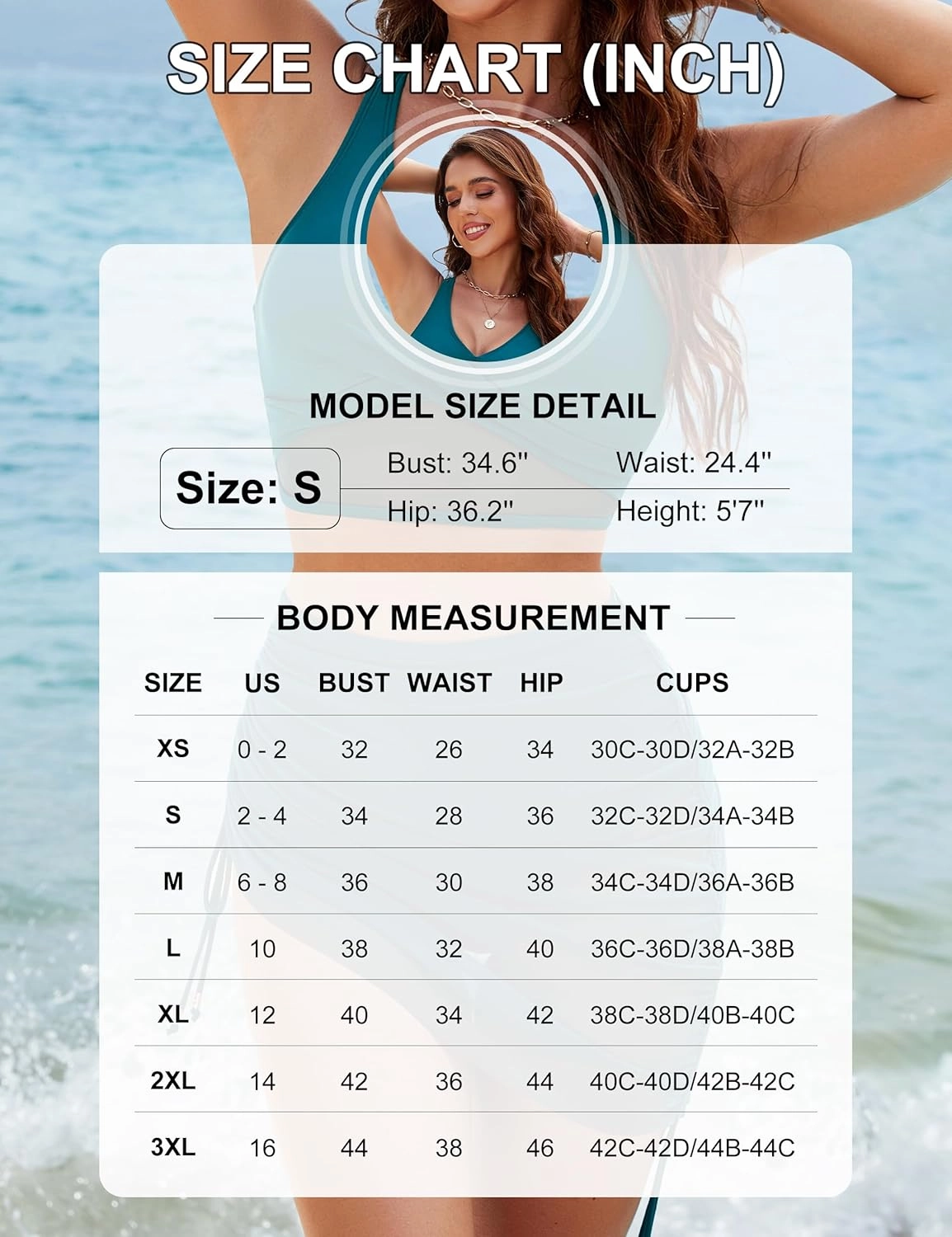 Blooming Jelly Womens High Waisted Bikini Sets Swim Skirt Mesh Swim Suits 2025 2 Piece Tummy Control Bathing Suits