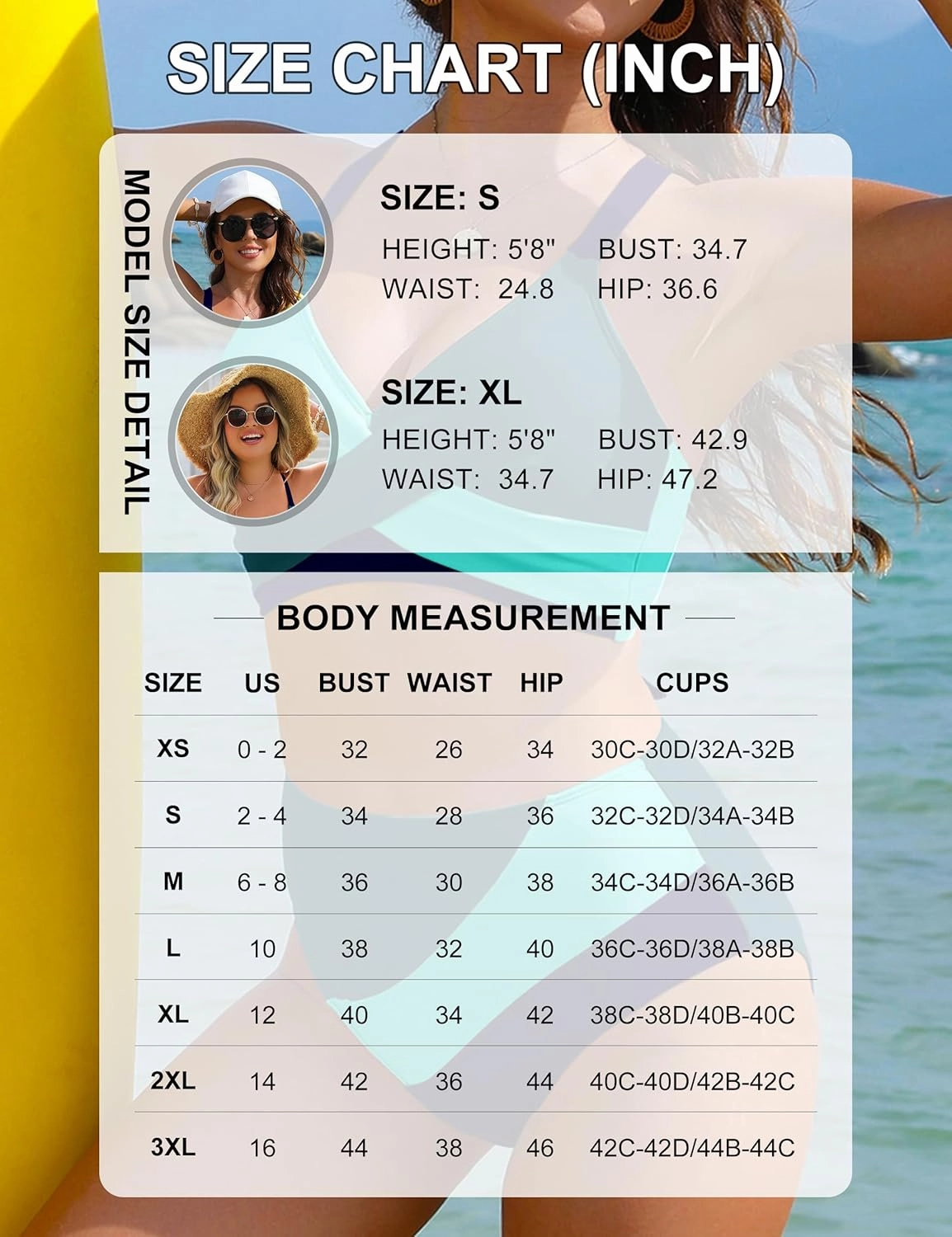 Blooming Jelly Womens High Wasited Bikini Sets Tummy Control Swimsuits Curvy Mesh Swim Skirt