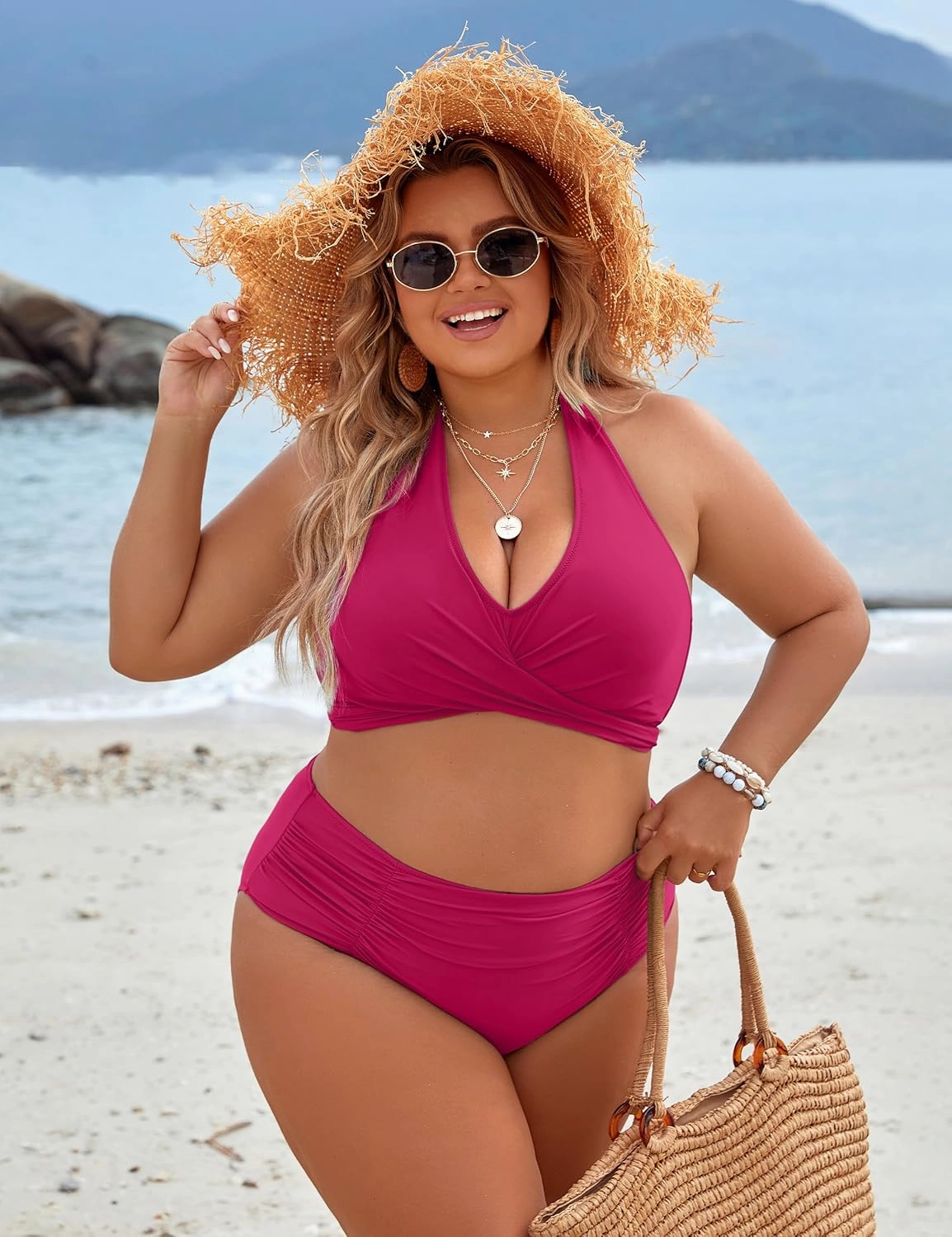 Blooming Jelly Womens Tummy Control Bathing Suits Modest High Waisted Bikini Sets Cute Halter 2 Piece Swim Suits 2025
