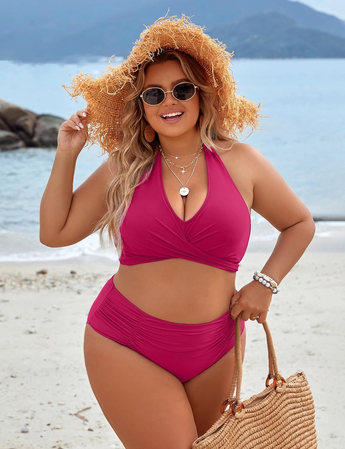 Blooming Jelly Womens Tummy Control Bathing Suits Modest High Waisted Bikini Sets Cute Halter 2 Piece Swim Suits 2025
