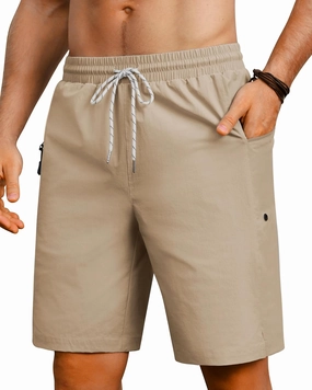 Board Shorts Mens Quick Dry Swim Trunks 9 Inch Men's Zipper Pockets Long Bathing Suit for Men Swimwear Surf No Liner