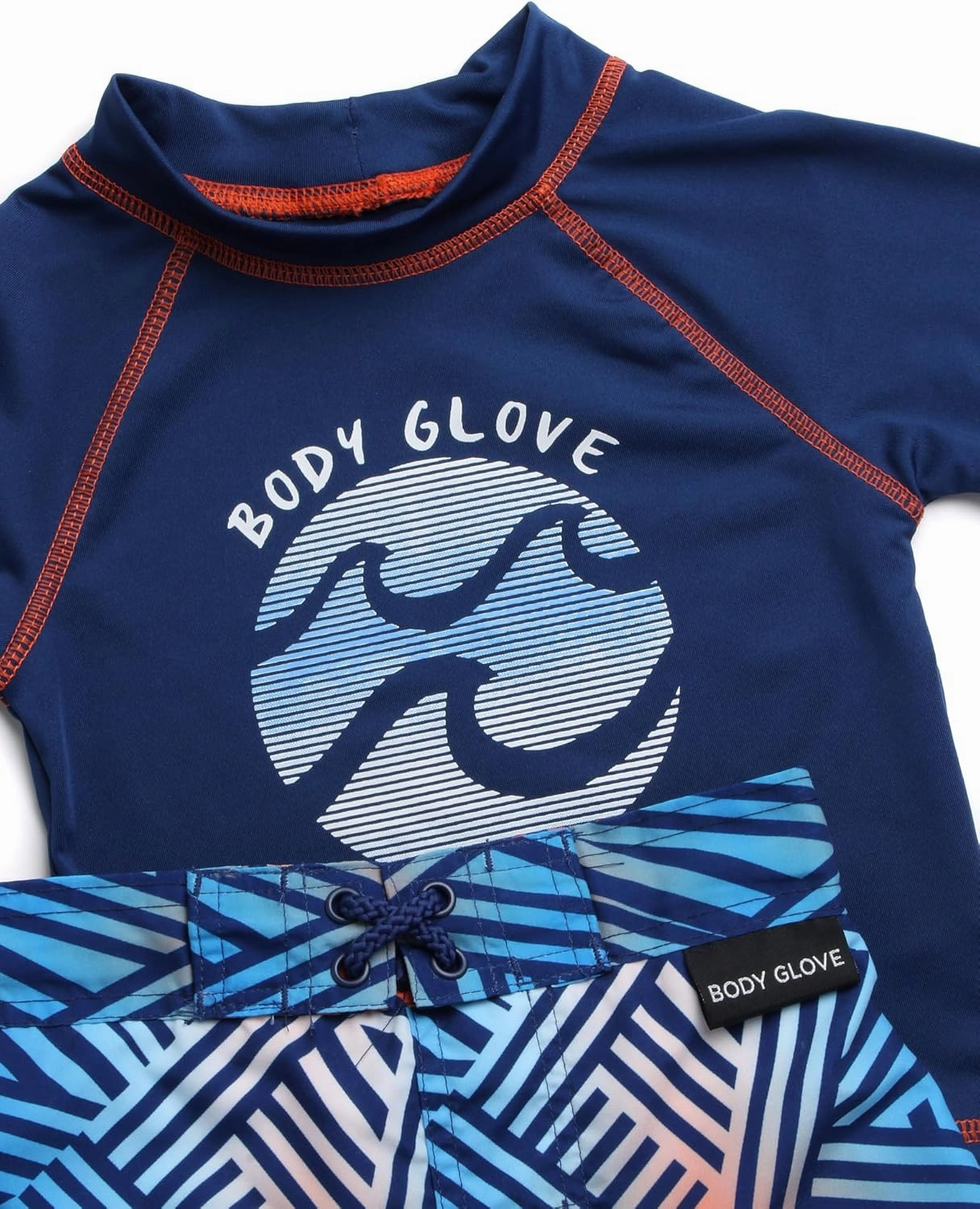 Body Glove Toddler Boys Swim Set - 2 Piece UPF 50  Quick Dry Swim Trunks and Rash Guard for Boys Kids Swimwear (Sizes: 2T-4T)