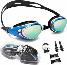 Body  Nearsighted Swim Goggles, Shortsighted Optical Mirror/Non-Mirror Lens Swimming Goggles Anti-Fog for Adult Men Women