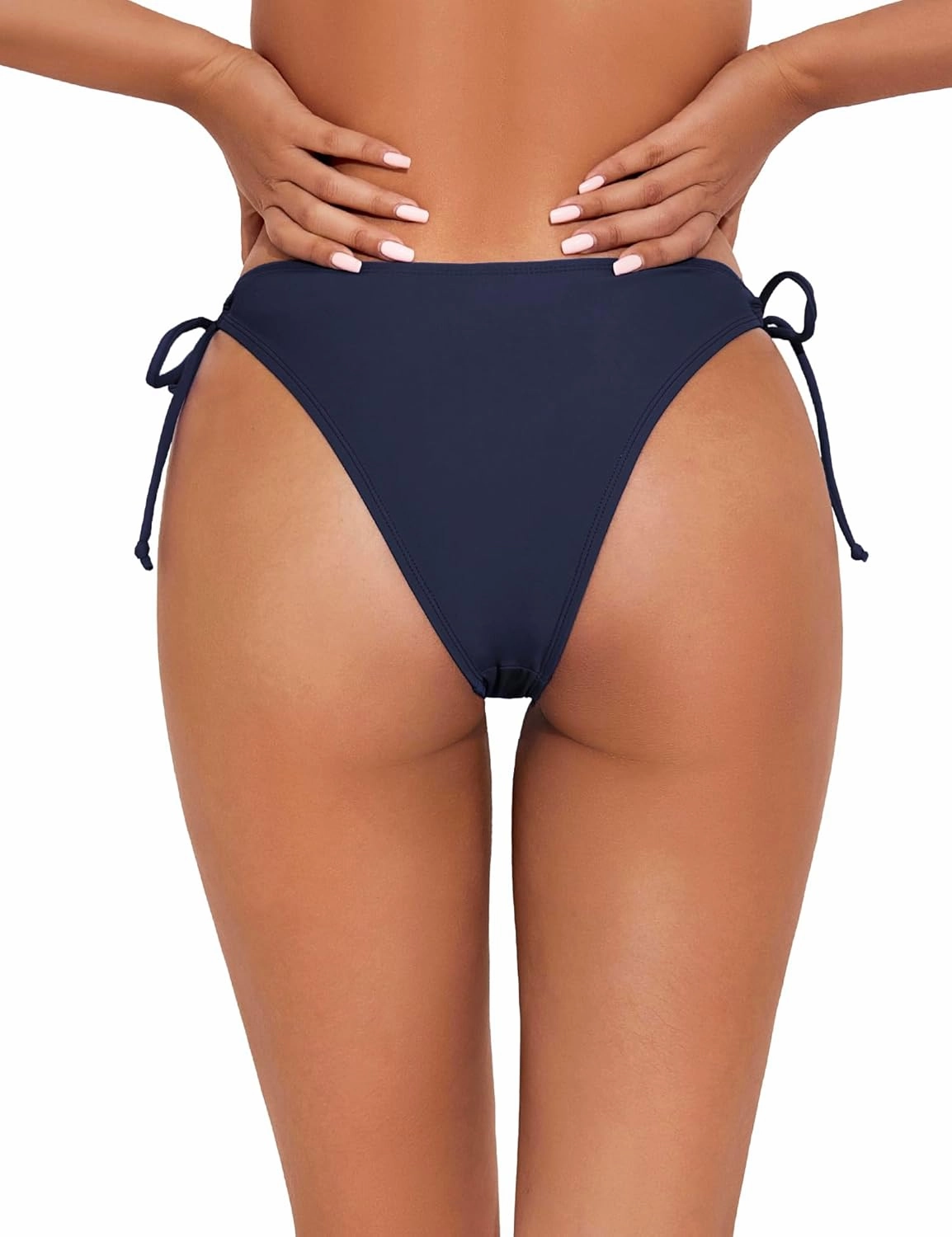 Bonneuitbebe Bikini Bottoms for Women Tie Side Bathing Suit Bottom with Minimal Coverage Cheeky Brazilian Swimwear Bottom