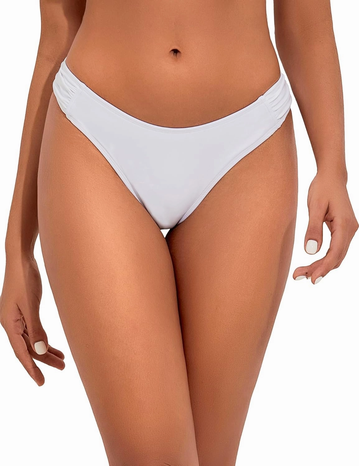 Bonneuitbebe Women Bikini Bottom High Cut Ruched Bathing Suit Bottoms Low Waist Swimsuit Bottom