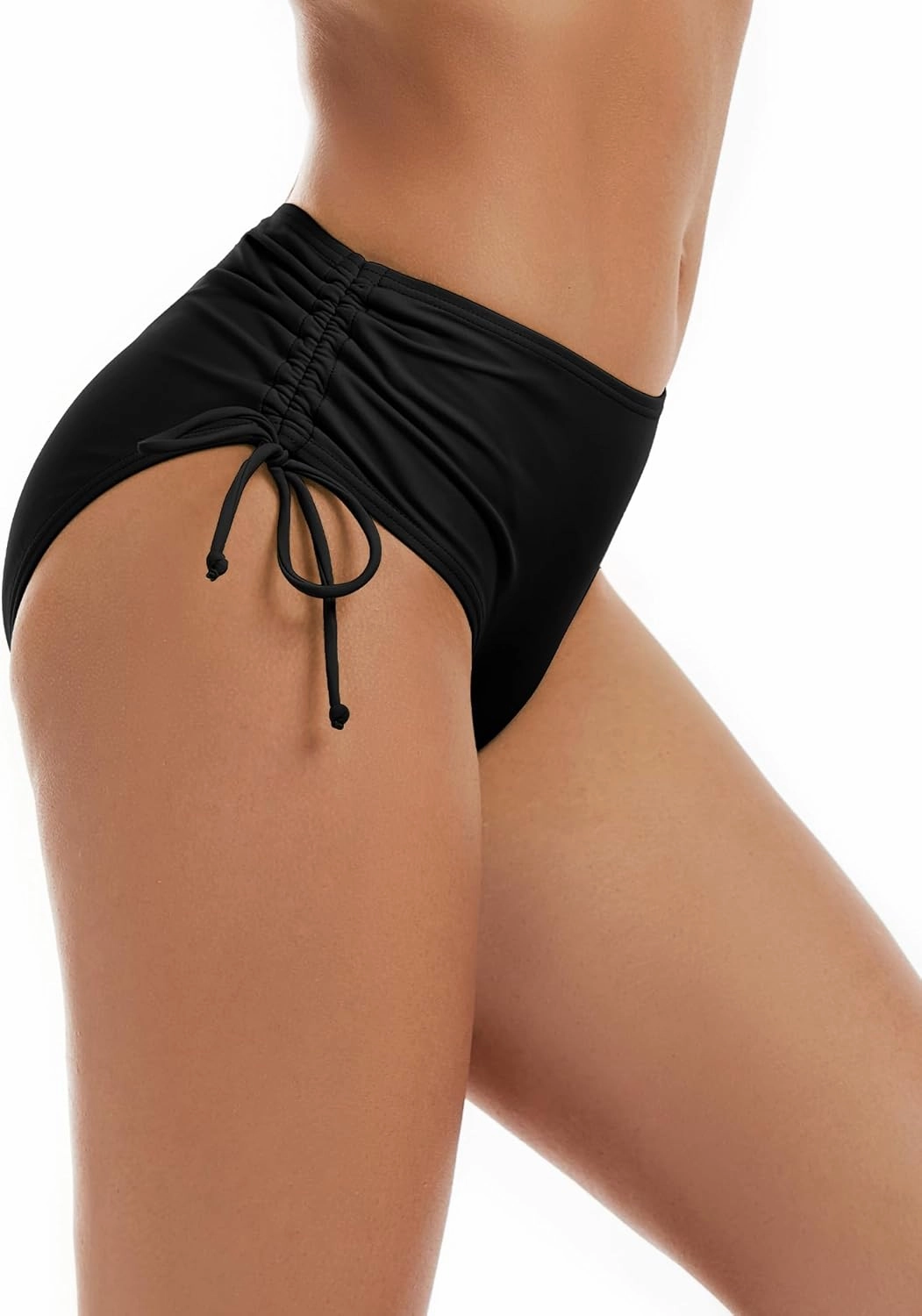 Bonneuitbebe Women's Bikini Bottoms Full Coverage Swim Bottoms Mid Waisted Swimsuit Bathing Suit Bottom