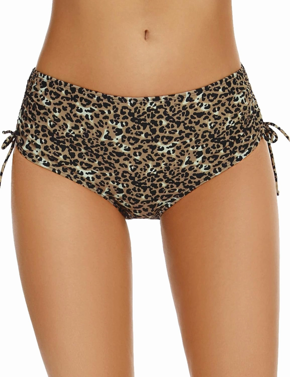 Bonneuitbebe Women's Bikini Bottoms Full Coverage Swim Bottoms Mid Waisted Swimsuit Bathing Suit Bottom