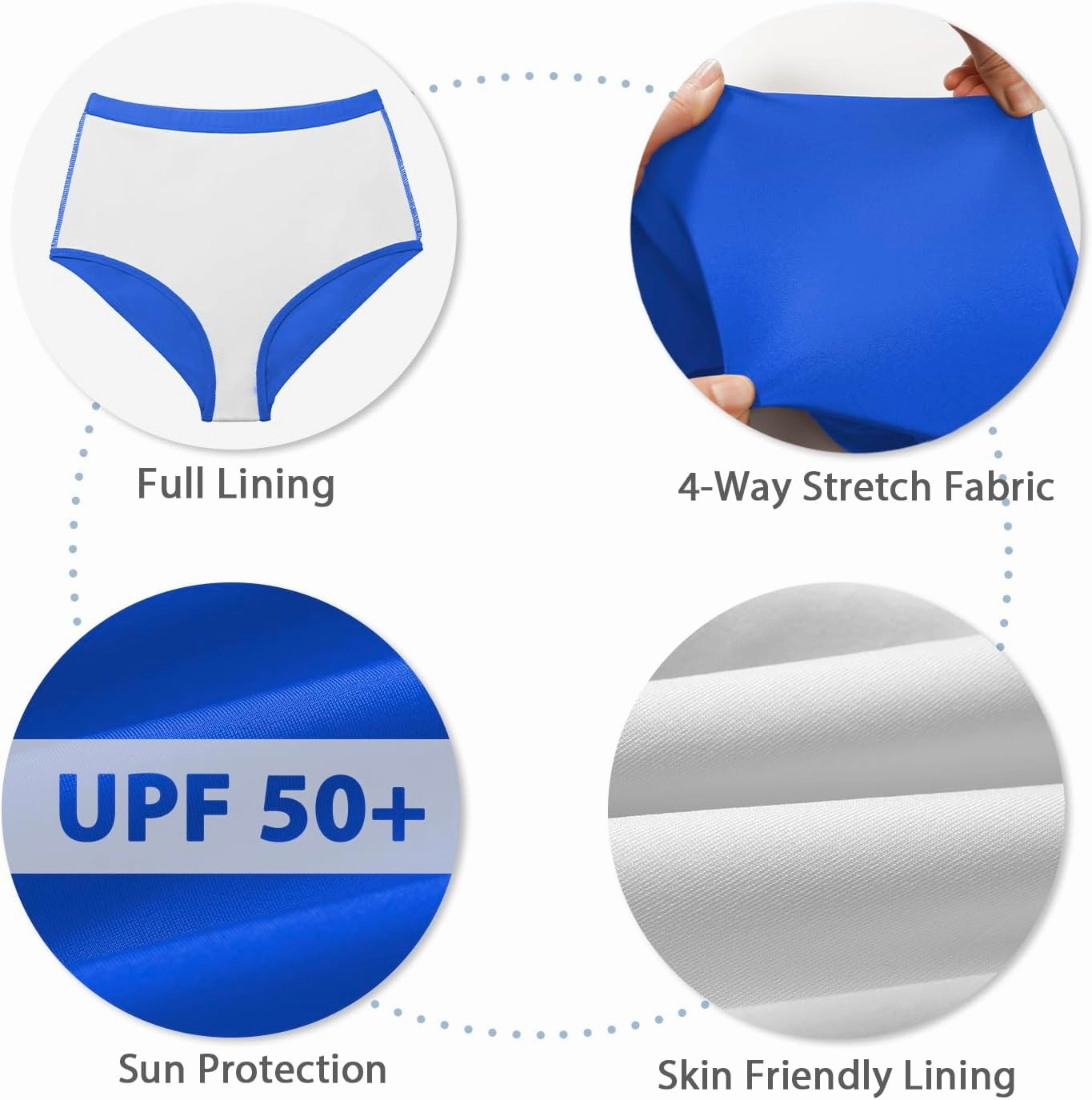 Bonneuitbebe Women Swim Bottoms High Waisted Bikini Bottom Full Coverage Swimsuit Bottoms Bathing Suit Bottom