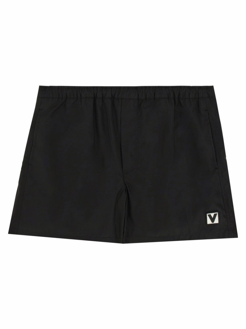 Boxer Swimsuit With Elastic Waistband