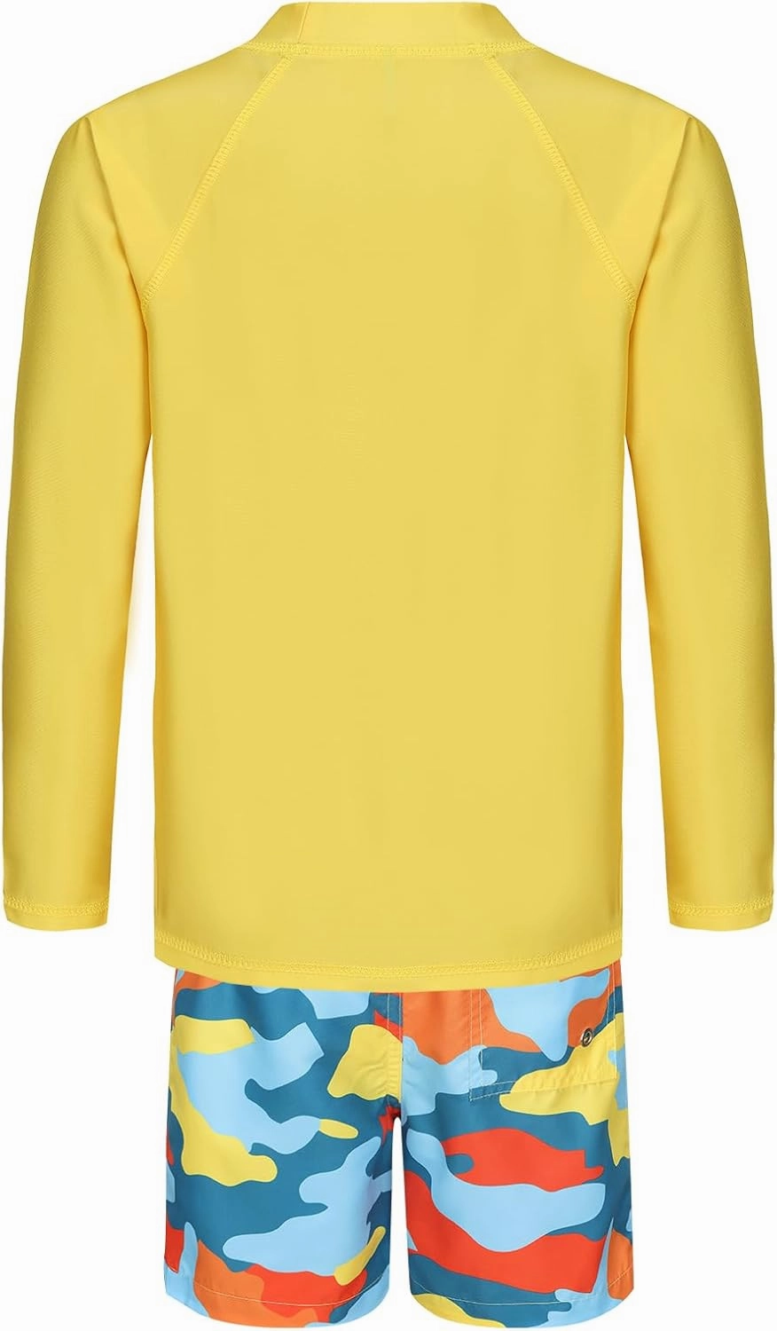Boys Long Sleeve Rash Guard Swim Trunk Swimsuits Set Kids Two Piece Bathing Suit Swimwear Set