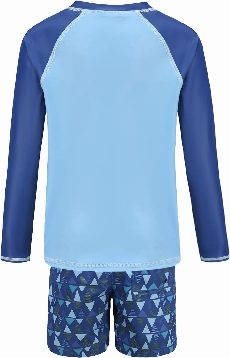 Boys Long Sleeve Rash Guard Swim Trunk Swimsuits Set Kids Two Piece Bathing Suit Swimwear Set