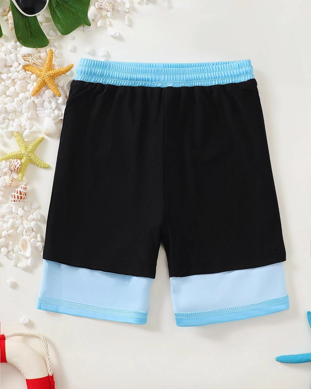 Boys Swim Trunks 2-16 Years Compression Liner Swimsuit Shorts fo Kids Quick-Dry Stretch Swimwear (Includes Swim Cap)