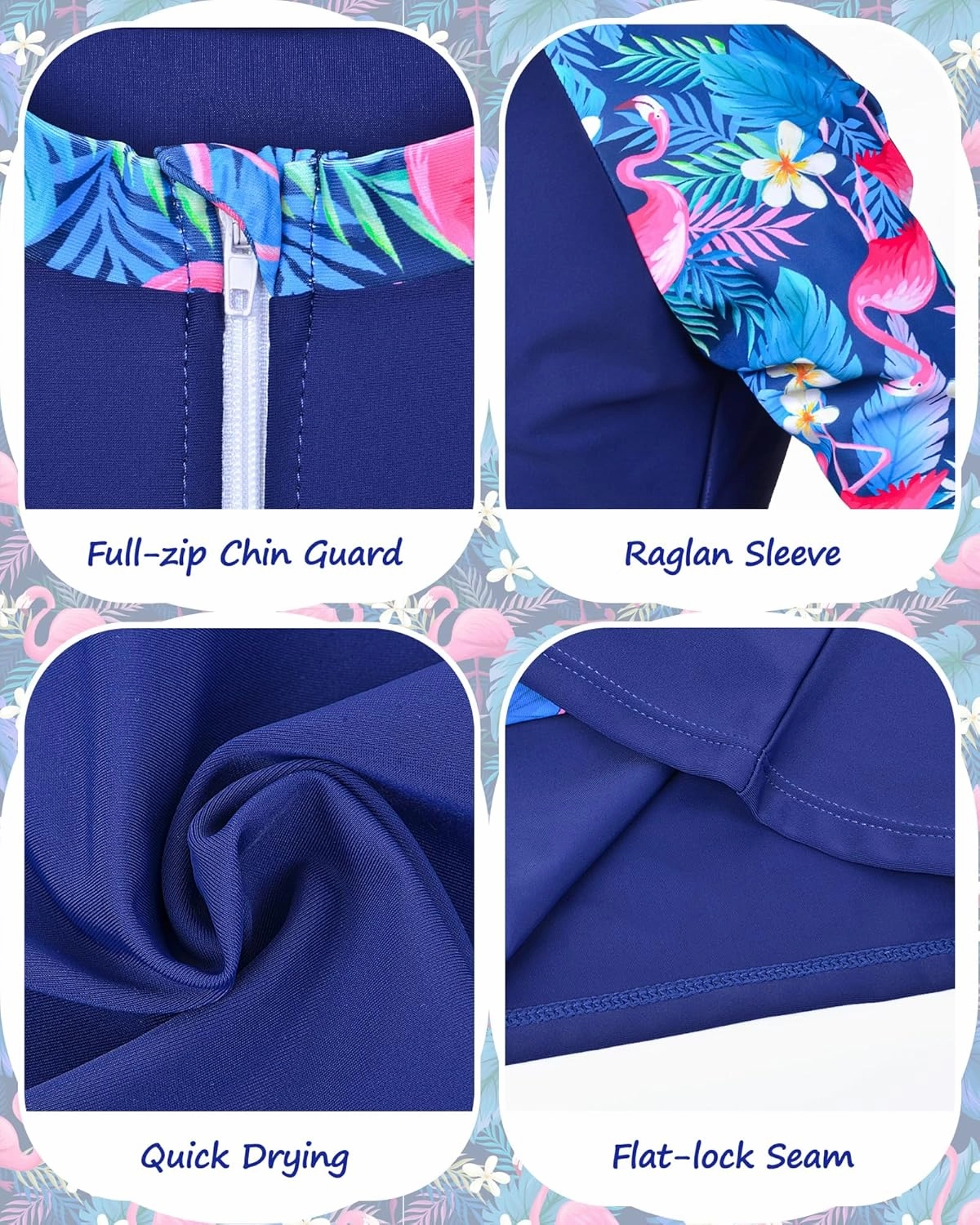 Boys Two Piece Rash Guard Swimsuits Long Sleeve Zipper Swim Shirt and Trunks Bathing Suit Swimwear Set