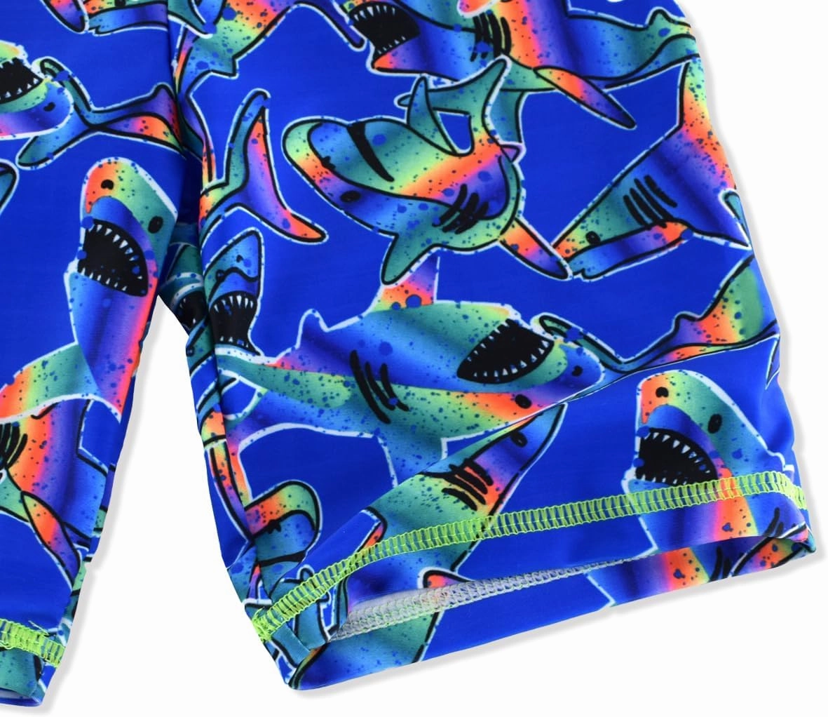 Boys UPF 50  Long Sleeve Rash Guard and Swim Trunks Outfit Set Toddler to Big Boy Sizes (3-11Years)
