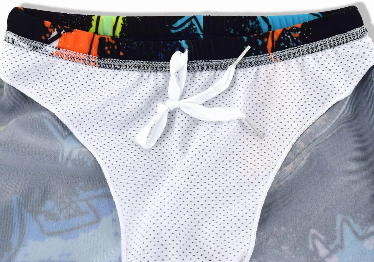 Boys UPF 50  Long Sleeve Rash Guard and Swim Trunks Outfit Set Toddler to Big Boy Sizes (3-11Years)