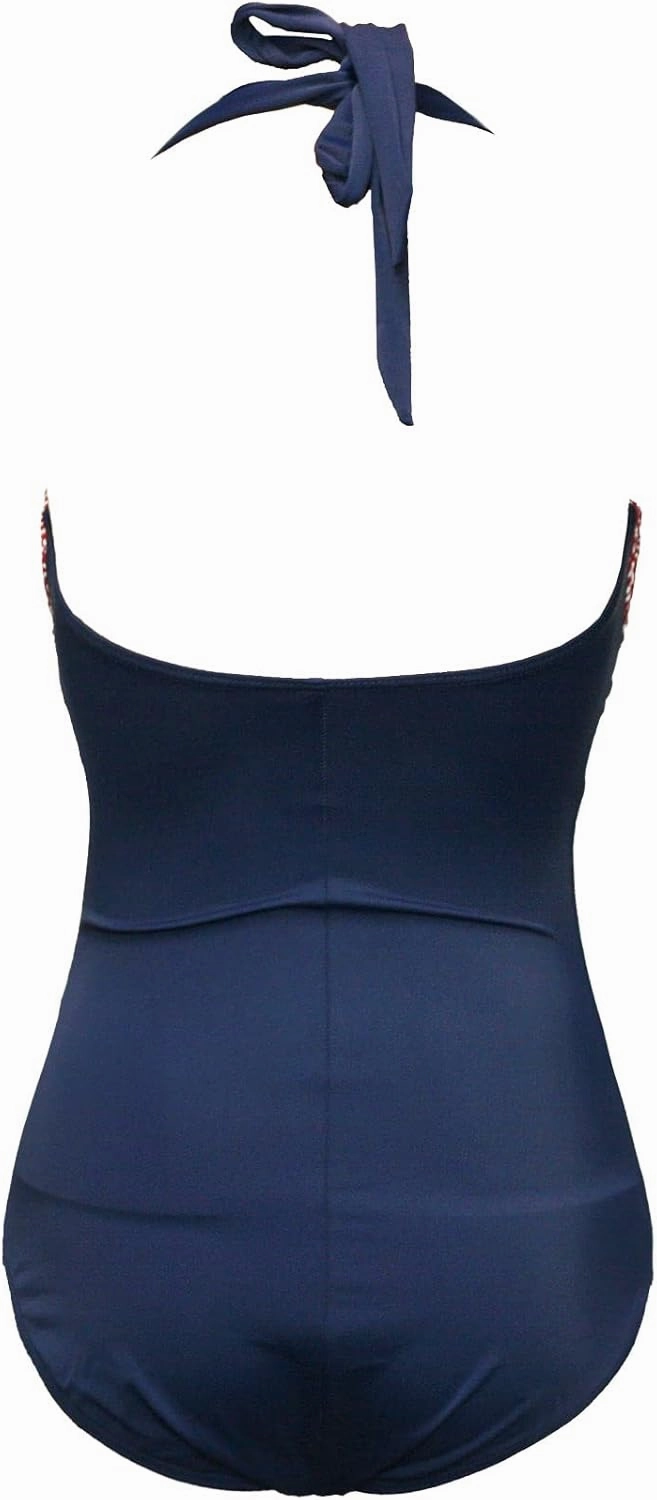 bslingerie Women 1950S Retro Vintage Push Up Monokini One Piece Swimsuit