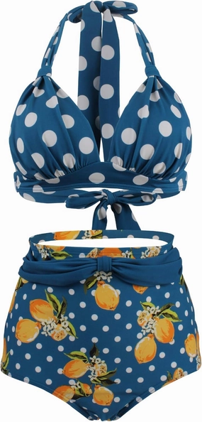 bslingerie? Women Retro Vintage Push Up High Waisted Bikini Swimsuit Plus Size