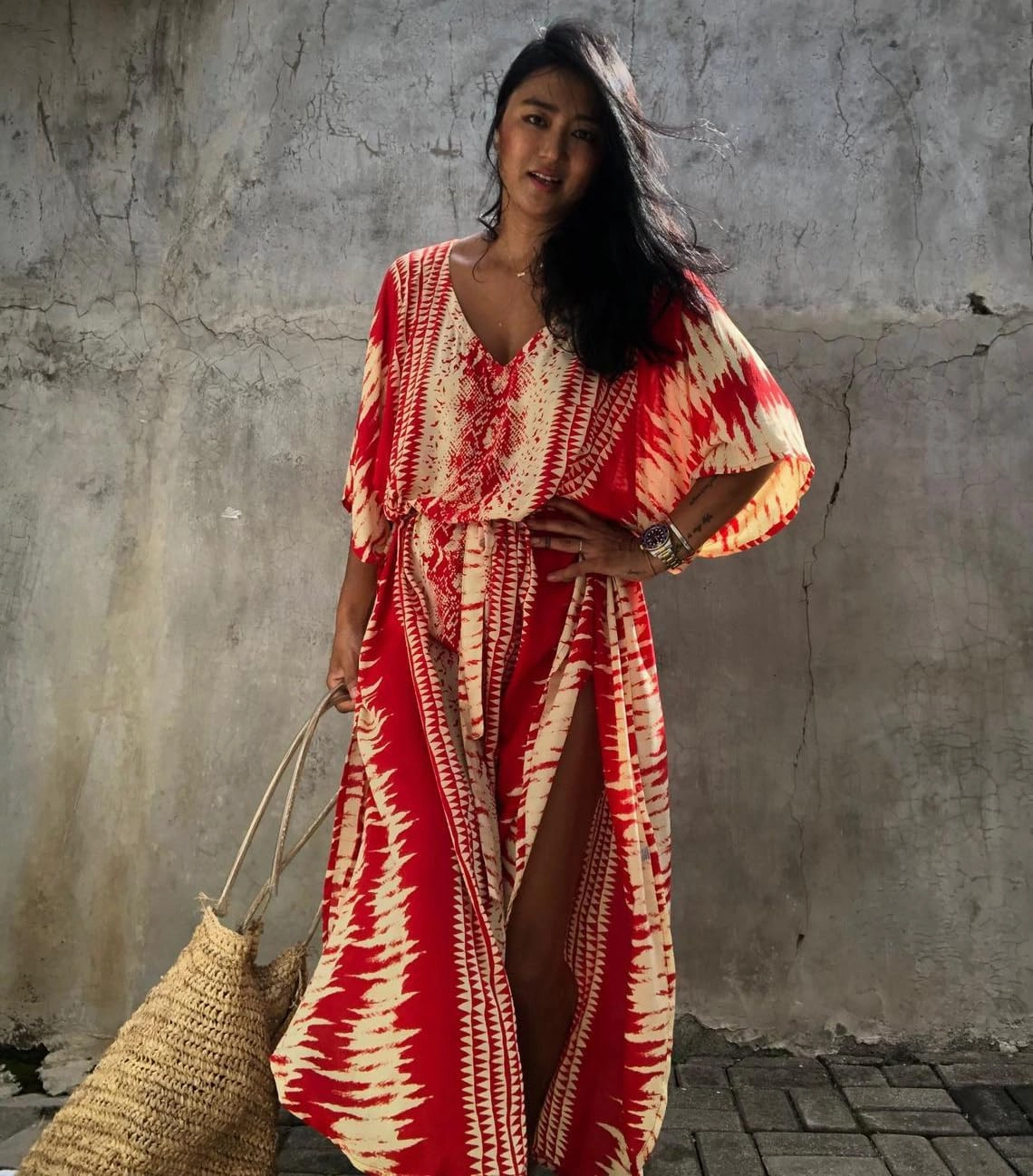 Bsubseach Kaftan Dresses for Women 2025 Plus Size Swimsuit Cover Up Tie Dye Caftan Maxi Dress Loungewear