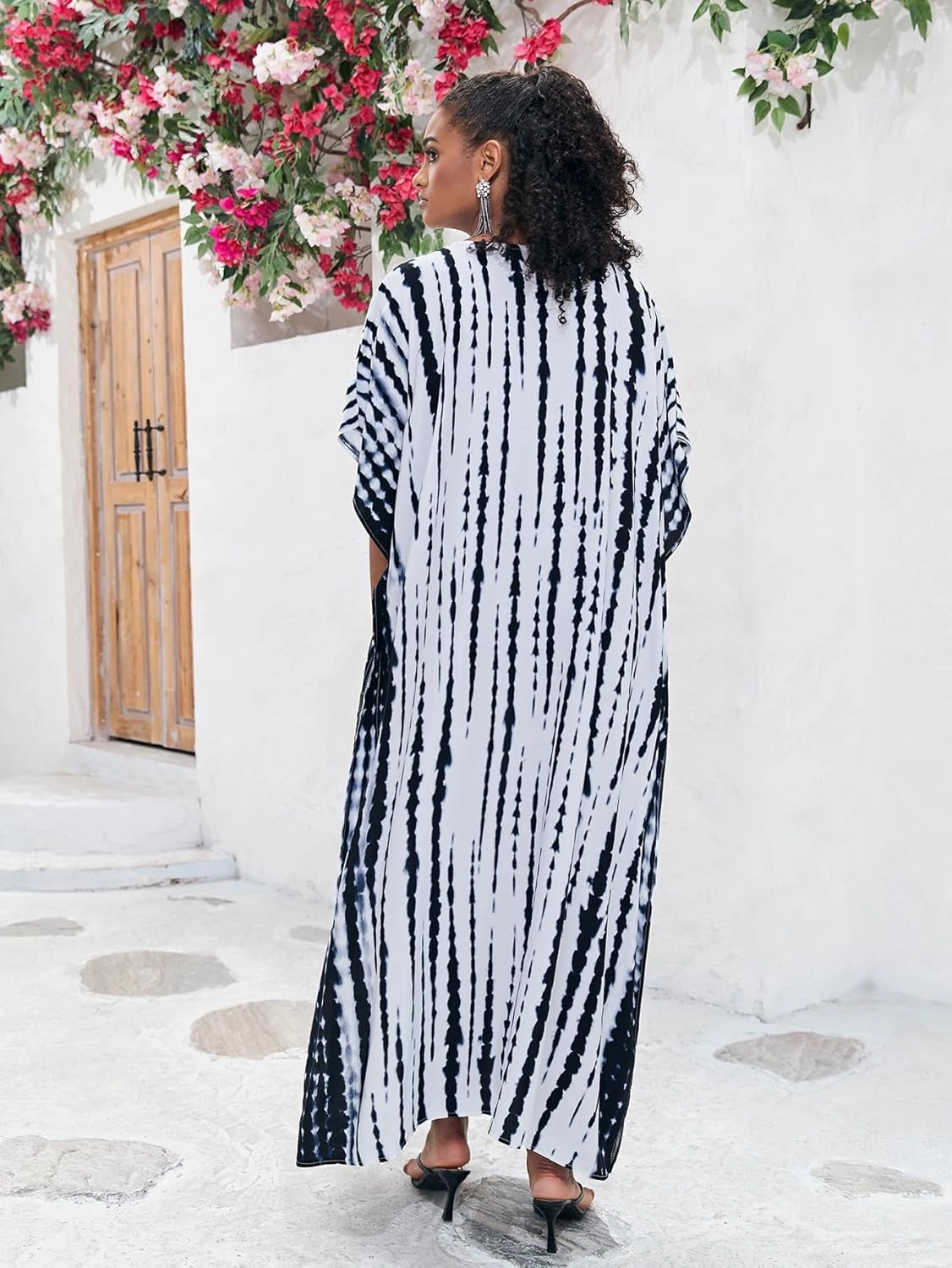 Bsubseach Kaftan Dresses for Women 2025 Plus Size Swimsuit Cover Up Tie Dye Caftan Maxi Dress Loungewear