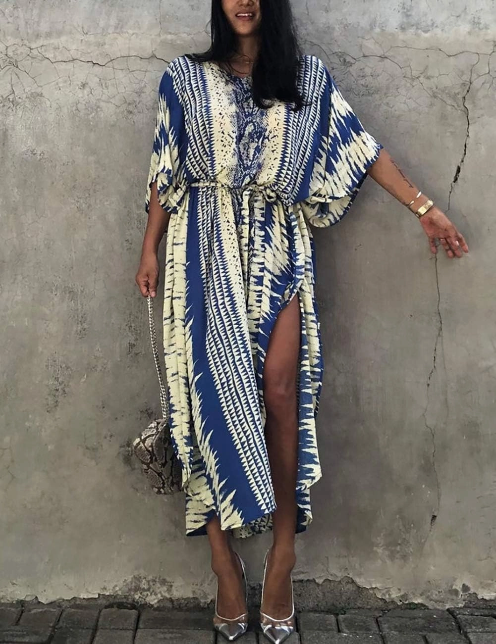 Bsubseach Kaftan Dresses for Women 2025 Plus Size Swimsuit Cover Up Tie Dye Caftan Maxi Dress Loungewear