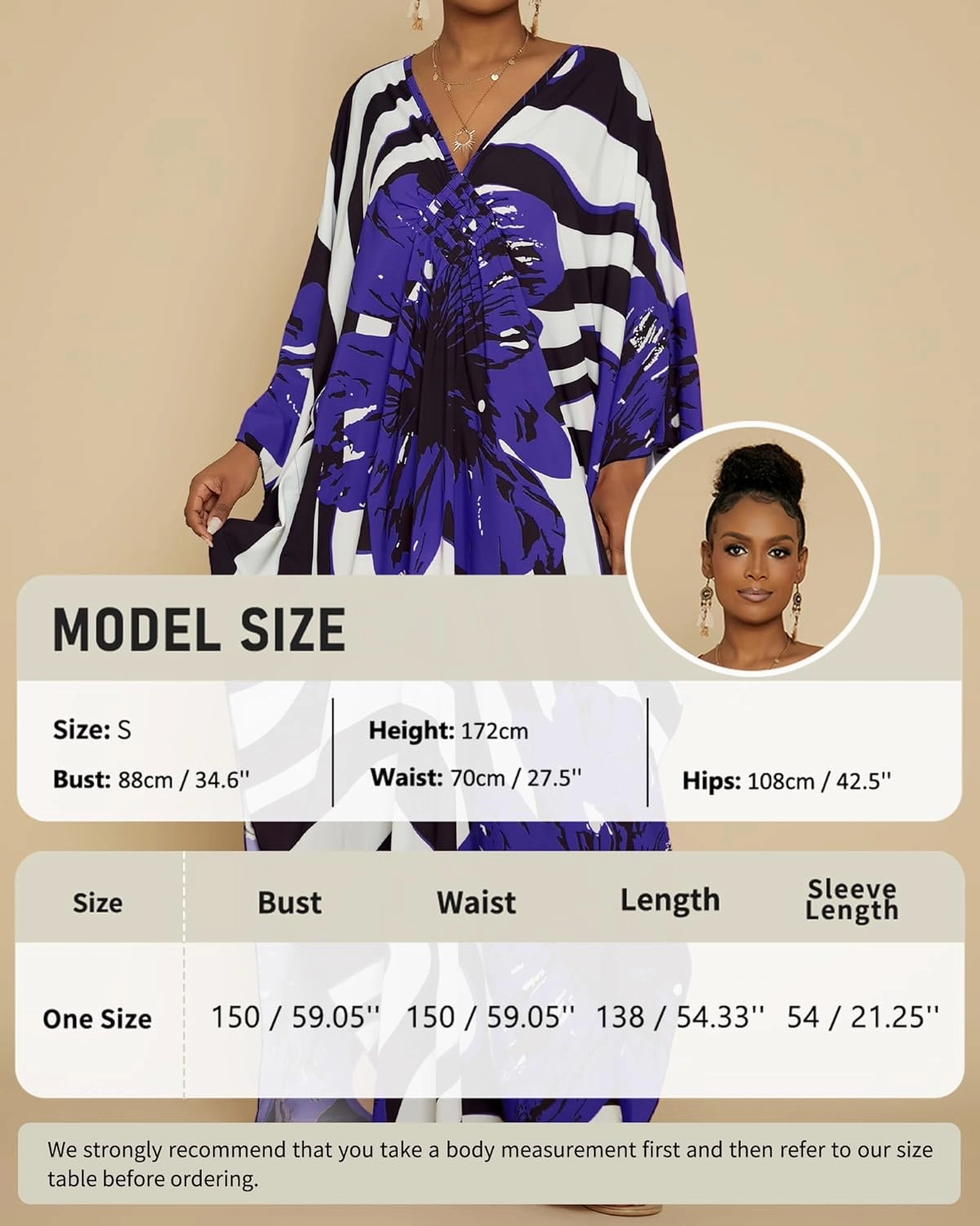 Bsubseach Women Floral Print Kaftan Dresses Plus Size Swimsuit Coverup 2025 Summer Bathing Suit Caftan Loungewear Beach Dress