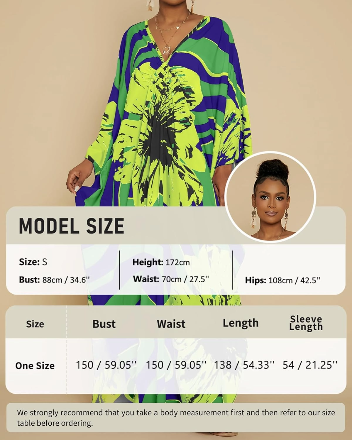 Bsubseach Women Floral Print Kaftan Dresses Plus Size Swimsuit Coverup 2025 Summer Bathing Suit Caftan Loungewear Beach Dress