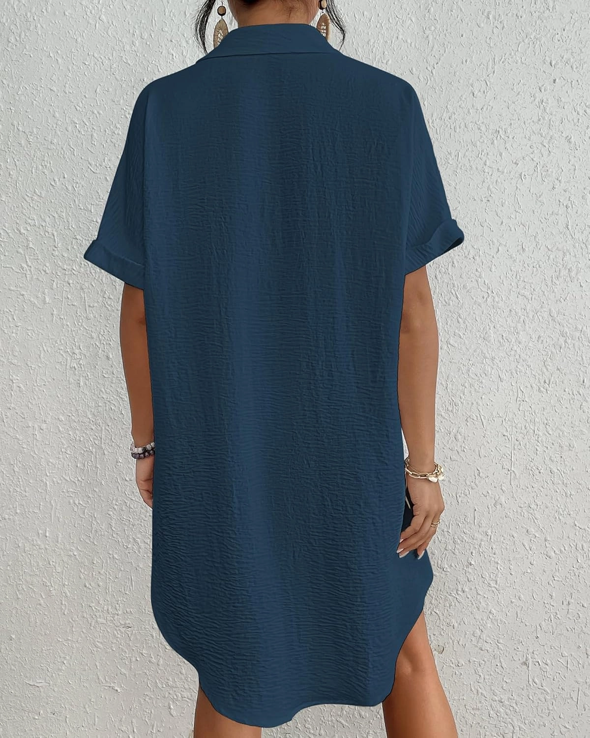 Bsubseach Women Swimsuit Coverup Shirt Dress Button Down Bathing Suit Cover Up Beachwear