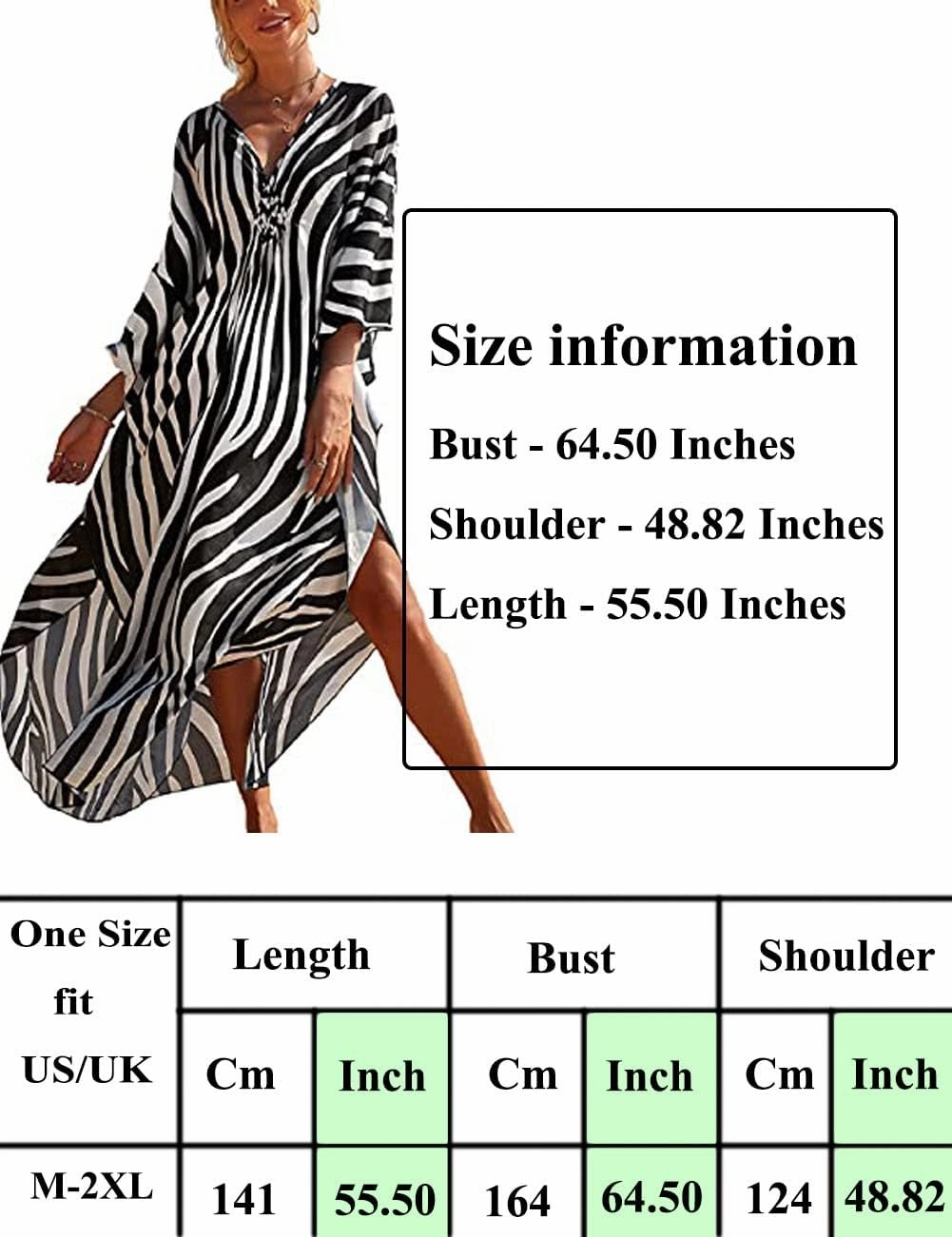 Bsubseach Womens Animal Print Kaftan Dresses Plus Size Caftans Swimwear Coverups 2025 Summer Bathing Suit Maxi Beach Dress