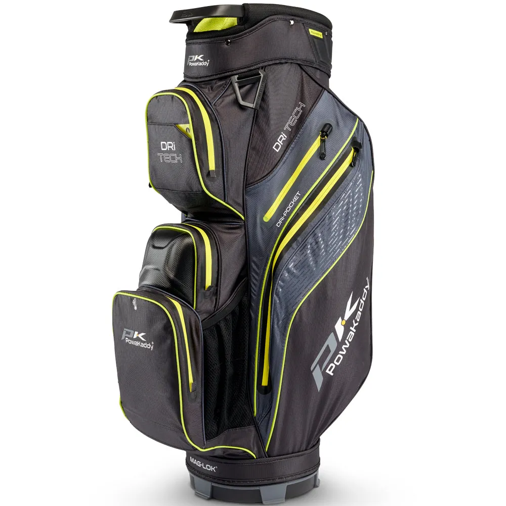 Built to Impress PowaKaddy Dri-TECH Waterproof Cart Bag -  Black/Green Just Unboxed, Recycled golf accessories, Golf GPS watch