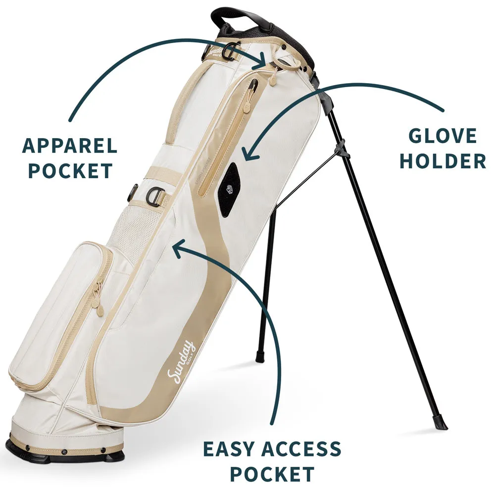 Sunday Golf El Camino Stand Bag - Toasted Almond, Personalized golf tees, USGA approved golf balls, Used golf clubs near me
