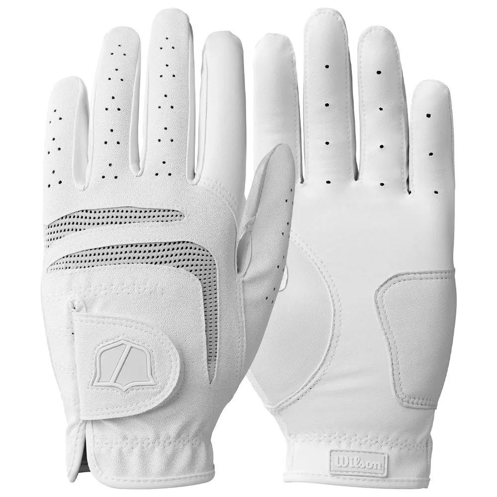 Wilson Ladies Grip Plus Cabretta Leather Golf Glove - White, Electric golf trolley
