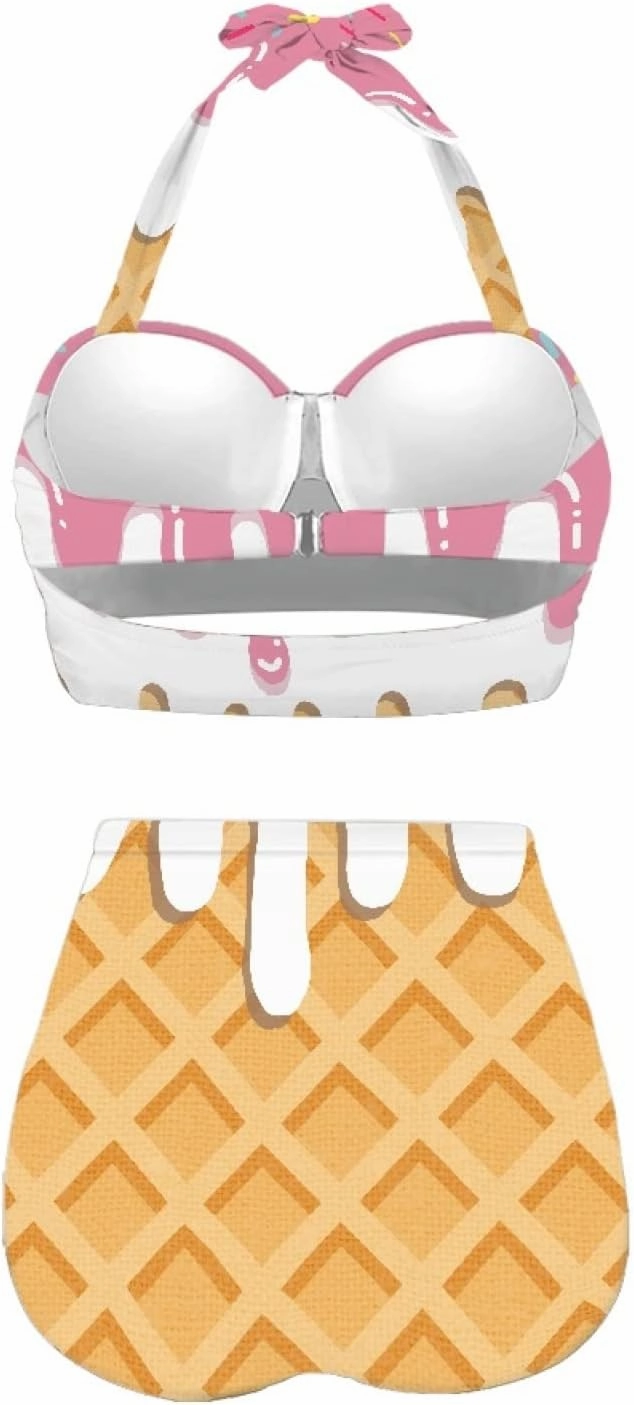 Butterfly Women's Retro Ruched Ruffle High Waist Bikini Set, Flag Tankini Swimsuits Tummy Control Swimwear