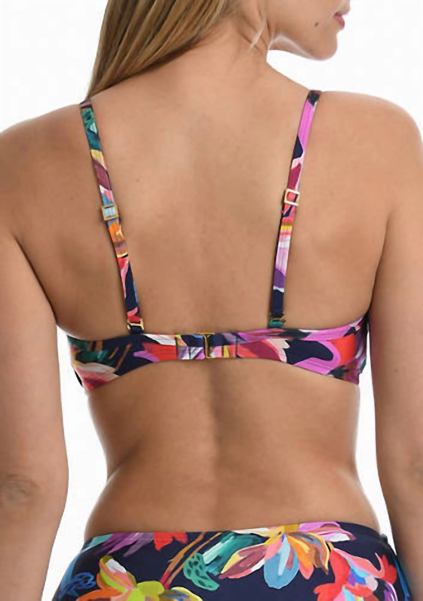 By The Sea Underwire Draped Swim Bikini Top In Indigo