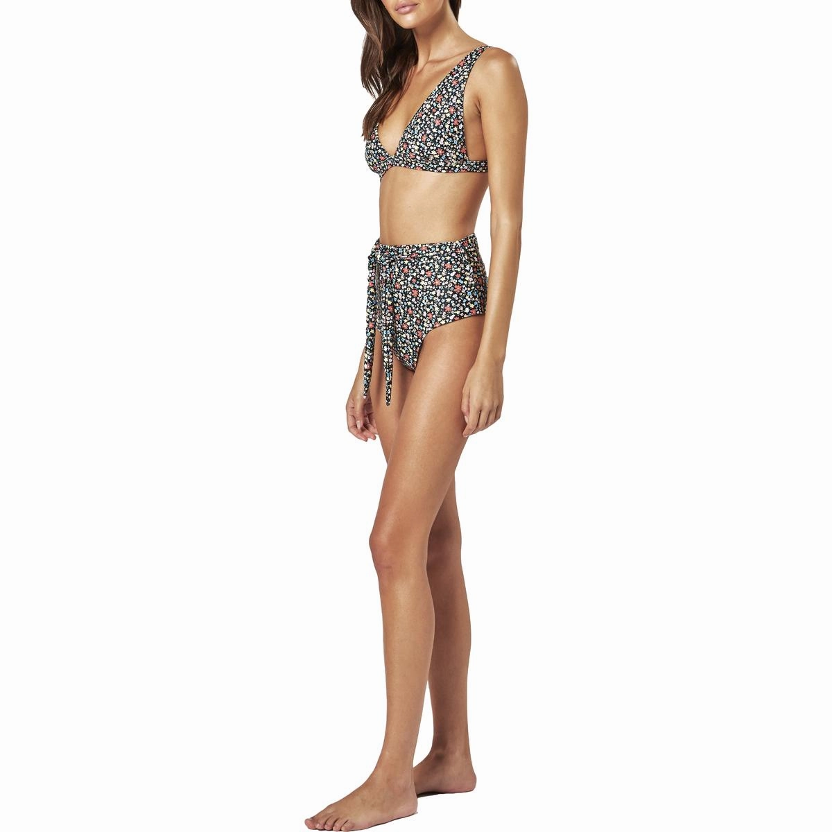 Cabana Womens Floral High Waist Swim Bottom Separates