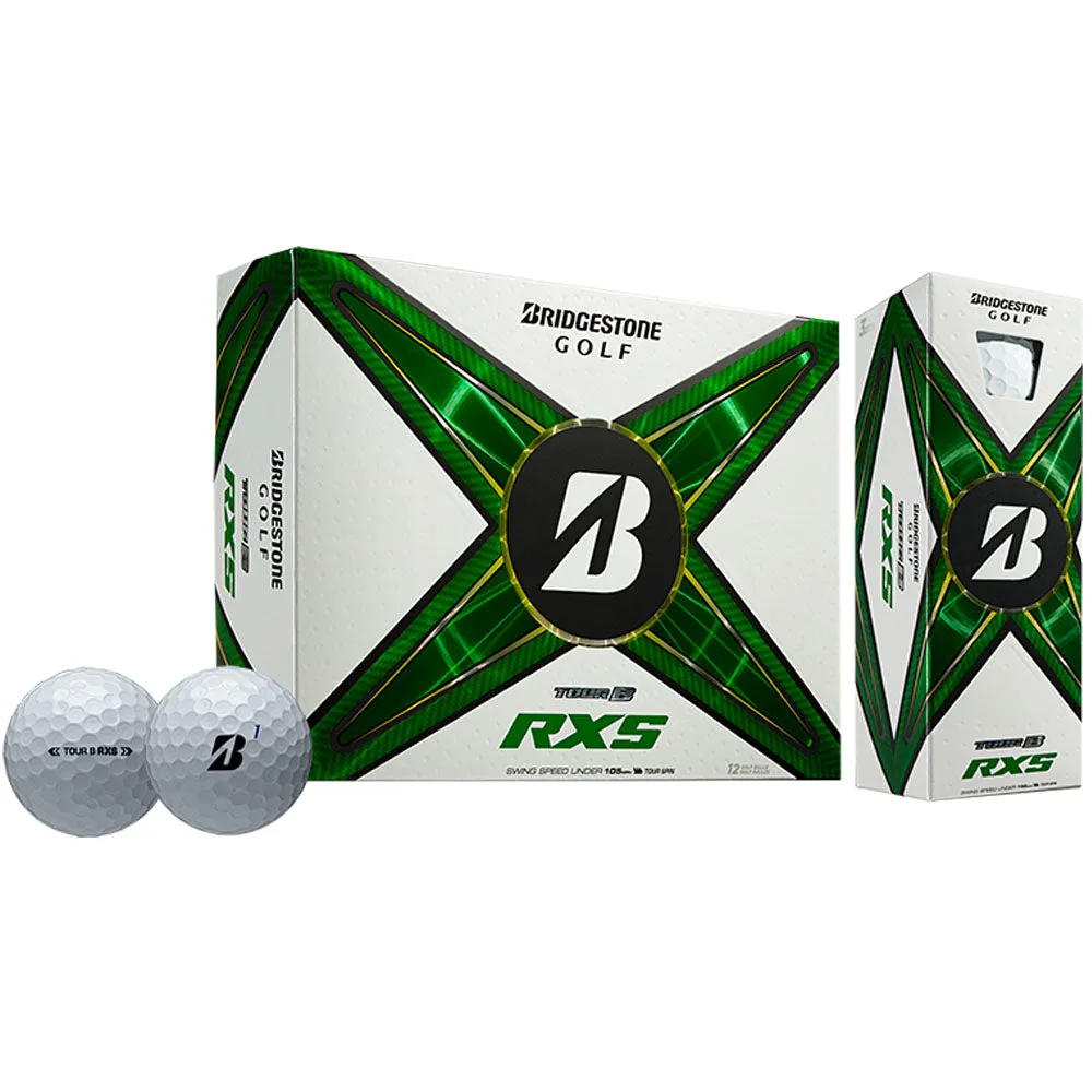 Bridgestone TOUR B RXS Golf Balls - White - 12 Pack, Men's golf polo shirts